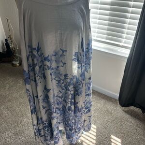 Aqua Blue and Silver Textured skirt